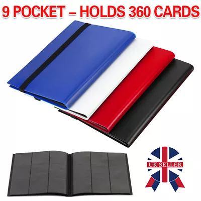 Trading Card Binder 9 Pocket Folder Album A4 Pokemon/MTG - Holds 360 Premium U • £6.88