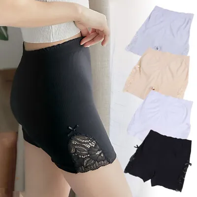 Women Elastic Safety Anti Chafing Under Shorts Pants Lace Underwear Plus Size • £4.43