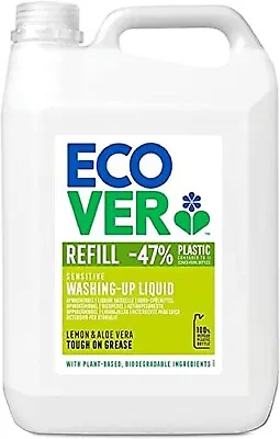 £13.34 • Buy Ecover Washing Up Liquid Refill, Lemon & Aloe Vera, 5 L*