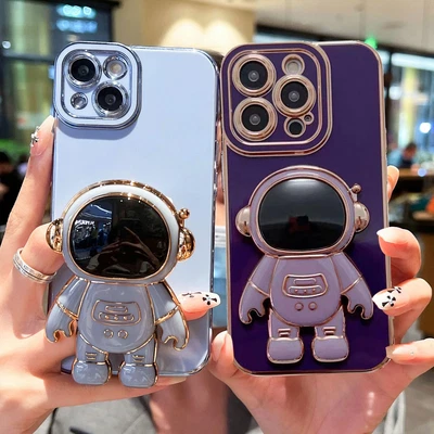 $5.99 • Buy For IPhone 14 Pro Max 13 12 11 XR XS Shockproof Cute Case Astronaut Stand Cover