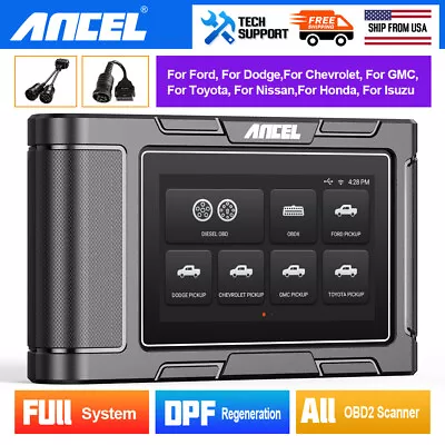 ANCEL HD3500 HD Pick-up Scanner Heavy Duty Truck All System Diagnostic DPF Regen • $374.99