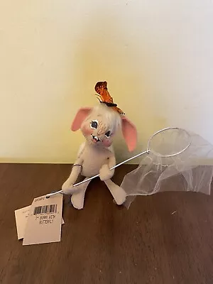 Annalee Doll Bunny With Butterfly & Net 7  - Spring Easter - 1999 Vintage *NEW* • $22