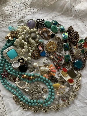 £11.99 • Buy Job Lot Vintage 1950s/60s Crystal Costume Jewellery Spares/ Repairs