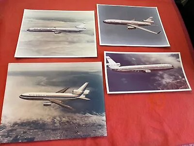 McDonnell Douglas Aircraft  8” X 10” Real Photos Lot Of  3-DC-10 + 1-5 1/2”x11” • $19.70