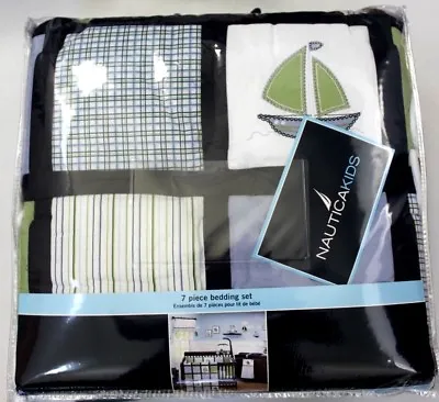 $112.49 • Buy Nautica Kids Zachary 7-Piece Patchwork Sailboat Crib Bedding Set Comforter