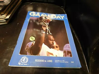 Game Day Magazine Football Redskins VS Lions September 20 1992 • $5.49