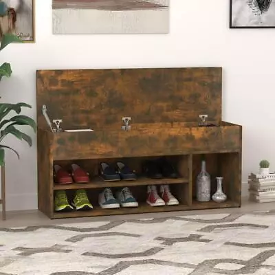 £67.95 • Buy Rustic Shoe Storage Bench Seat Chest Box Vintage Hall Shoes Rack Cabinet Shelves