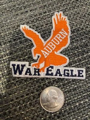 Auburn Tigers  War Eagle  Vintage Embroidered Iron On Patch 3” X 2.75” • $6.89