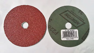 4  X 5/8  Fiber Resin Sanding Disc A/O Norton 100 Pack You Choose Grit • $25.99