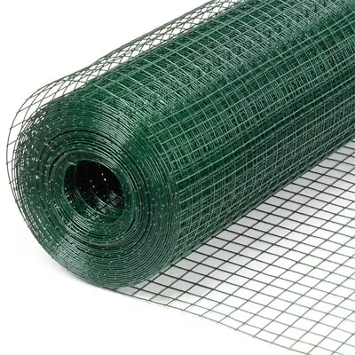 Green Coated Galvanised Wire Garden Netting Outdoor Fencing 0.9m X 10m Mesh 25mm • £14.49