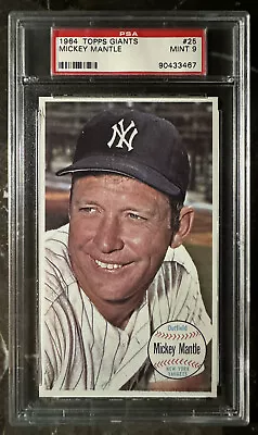 1964 Topps Giants #25 Mickey Mantle HOF New York Yankees PSA 9 Mint • $1000