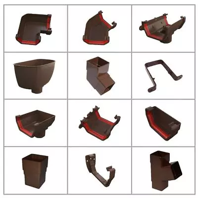 Brown Round 112mm Guttering & Downpipe Fittings Freeflow Rain Water Systems • £16.99