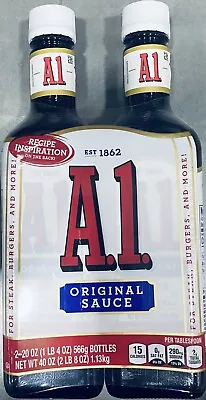 A1 Original Sauce For Steak Pork & Chicken 20 Oz X 2 Bottles - ( 1 ) 2 PACK • $34.99
