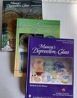 3 Lot 2 Mauzy's Depression Glass Guide & 1 Elegant Depression Era By G Florence • $55