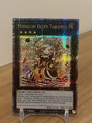 Yugioh - Madolche Queen Tiaramisu Quarter Century Secret Rare - BLMR-EN076 • $94.49