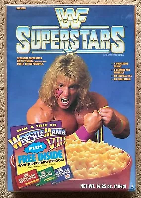 Vintage! 1991 WWF Superstars ULTIMATE WARRIOR!! Cereal Box **Wrestlemania!!** • $37.77