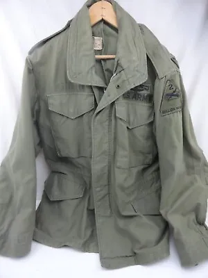 VTG US Army Vietnam Era OG 107 M65 Field Jacket OD SMALL SHORT 2nd Armored Great • $119.99