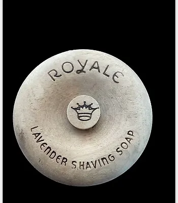 Royale Lavender Shaving Soap Bowl Mug Dish Lid Unfinished Wooden Pot Vintage • $22