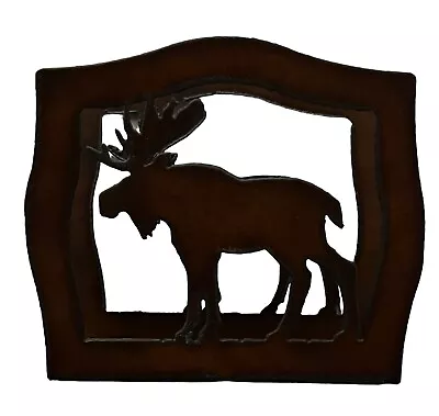 Metal Moose Napkin Holder Letter Holder Country Cabin Decor Rustic 6” X 4” X 2” • $15.99