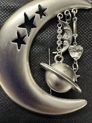 The Icing Vintage 80’s 90’s Moon Saturn Star Brooch • $12