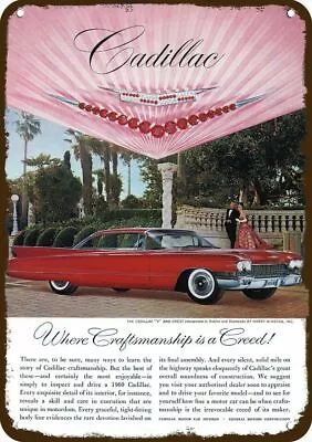 1960 CADILLAC Coupe De Ville Car Vintage-Look DECORATIVE REPLICA METAL SIGN • $24.99
