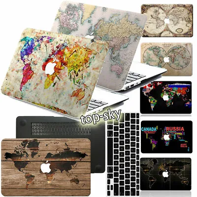 The World Map Rubberized Matte Hard Cut Out Case Key Cover For Macbook Pro Air • $14.29