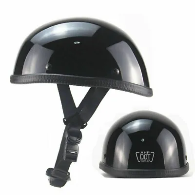 New Half Helmet Cruiser Biker Novelty Shiny German Motorcycle Helmets Cap S-XXL • $30.99