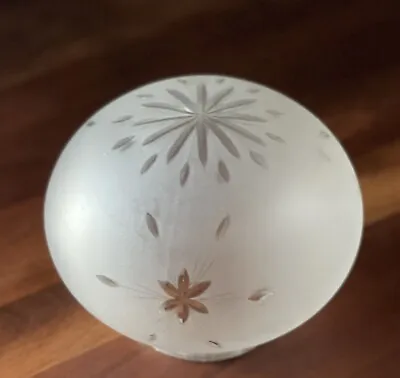 Petite Antique Acid Etched Star Cut Ceiling Light Globe 3 1/4  • $48