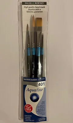 £9.95 • Buy Daler Rowney Aquafine Short Handled Watercolour Brushes Set 401