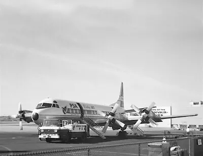 Pacific Southwest Airlines Lockheed L188 Electra ((8.5 X11 )) Print • $21.95