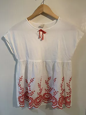 $15 • Buy Zara Girls’ White Dress Top 100% Cotton Size 13 14