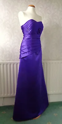 £34.99 • Buy Gorgeous ClassyPurple Satin Long/Maxi Prom/Party Dress/Ball Gown Size12 Bust 34 