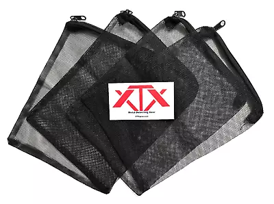 XTX Metal Detecting  Zipper Mesh Bags + 4 Mesh Zipper Bags..Black • $9.95