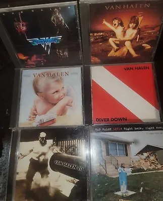 Van Halen 6 Cd Lot ~ 1984 ~ Diver Down ~ Balance ~ Live Right Here Right Now • $19.95