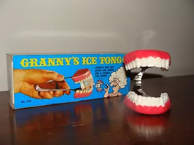 Vintage Novelty Grandma's Teeth  Ice/Sugar Tongs • $17.99