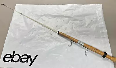 Vintage Wood Handle Fiberglass Ice Fishing Panfish Rod • $34.99