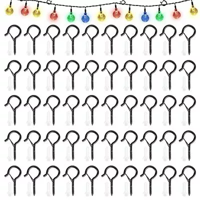 50x Q-Hanger Screw In Hooks Safety Buckle Metal Ceiling Hook For Christmas Light • £11.60