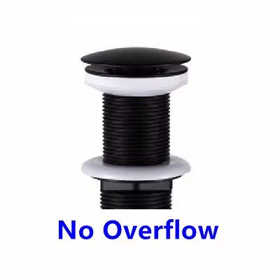 £11.99 • Buy Round Brass Bathroom Basin Sink Pop Up Drain Slot Plug Waste Drain,Matte Black