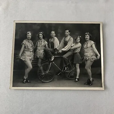 $74.99 • Buy Circus Performers In Costume With Bicycle Vintage Photo Photograph Print