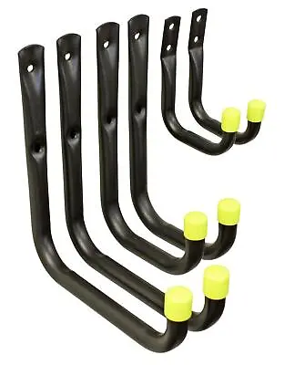 Garage Storage Hooks Multipack 30kg Load Per Hook Wall Mounted (Pack Of 6) • £8.99