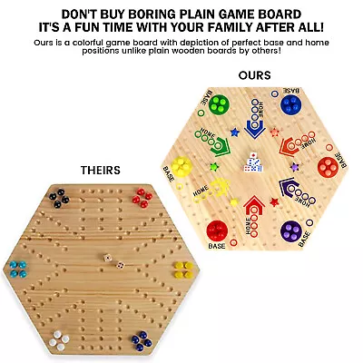 Marbles Board Game With 6 Dice And 30 Marble Balls Double-sided Board Game LocGA • $27.19