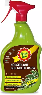 Baby Bio Houseplant Bug Killer Ultra - Fast-Acting Bug Killer Spray - Effective  • £7.93