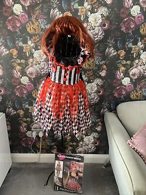 Adult Fancy Dress Size 8-10 ( Scary Clown Jester  / Rag Doll ) • £6