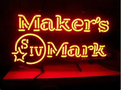 New Maker’s Mark Neon Light Sign Beer Lamp Man Cave Real Glass Handmade 24 X20  • $257.09