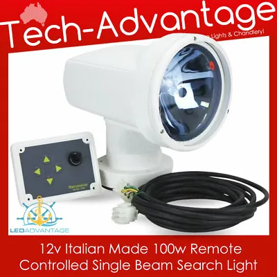 $265.43 • Buy 12v Italian 100w Remote Control Boat Yacht Jabsco Style Single Beam Search Light