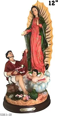 Virgen De Guadalupe Con Juan Diego 12  Our Lady Of GuadalupeNew • $44.99