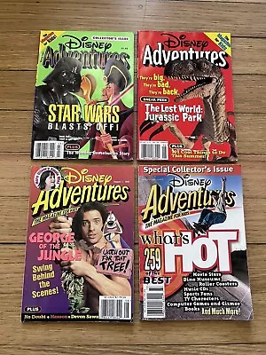 Lot Of 4 Disney Adventure Magazines From 1997 Star Wars & Jurassic Park • $24