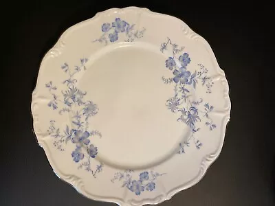 Vintage Edelstein Bavaria Maria Theresia Ocean Blue Porcelain 10  Dinner Plates  • $0.99