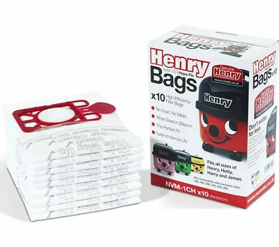 £14.25 • Buy Genuine Henry Hoover Bags Hepaflo NVM-1CH 907075 Numatic Hetty James Harry Micro