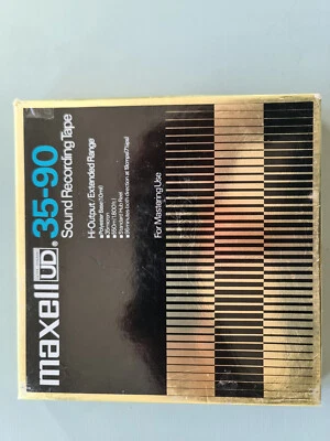 Maxell UD 35-90 Reel-to-reel 7  Recording Tape And Box. • £11.99